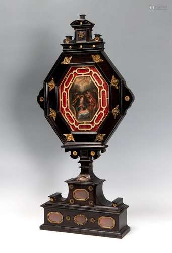 Reliquary; Italy, late 17th century. Rosewood, bronze and oi...