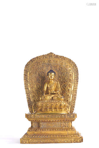 Gilt Bronze Figure of Shakyamuni