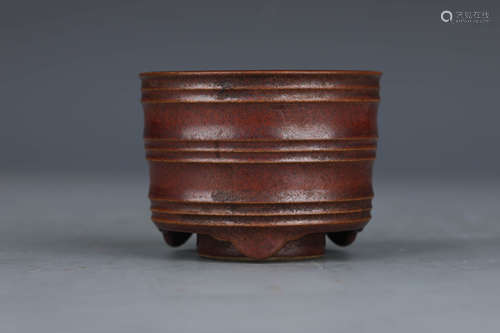 Small Aubergine Glaze String Censer