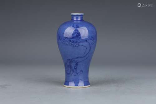 Blue Glaze Dragon Meiping