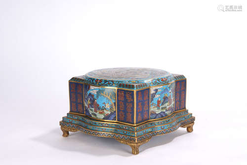 Cloisonne Enamel Spring Box and Cover