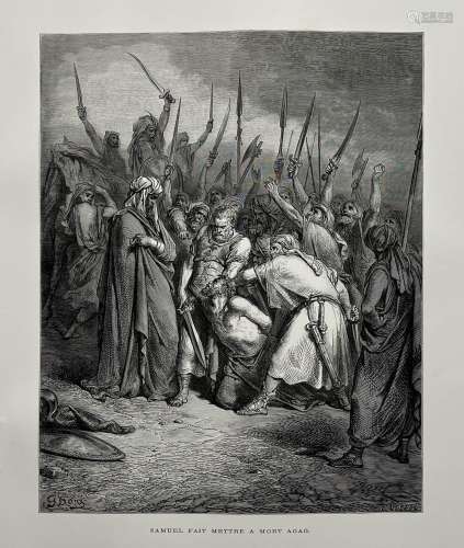 Gustave Dore Woodcut ‘Samuel Executes Agag’