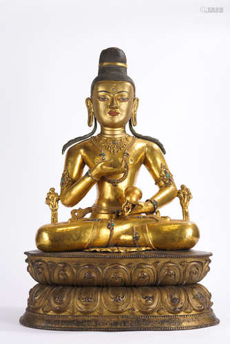 Gilt Bronze Figure of Vajrasattva