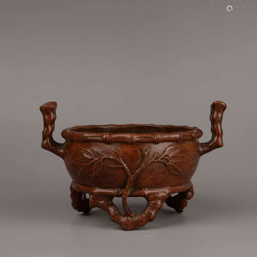 A Bamboo-Form Double-Eared Censer