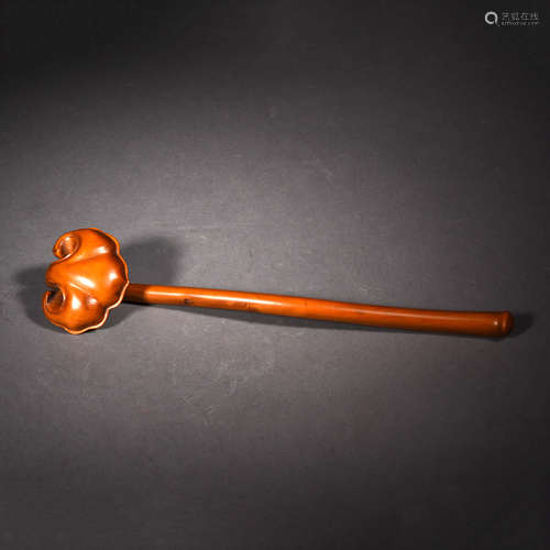 A Carved Boxwood Ruyi Scepter