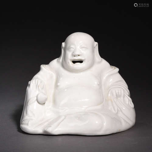 A Dehua White Glaze Figure of Maitreya