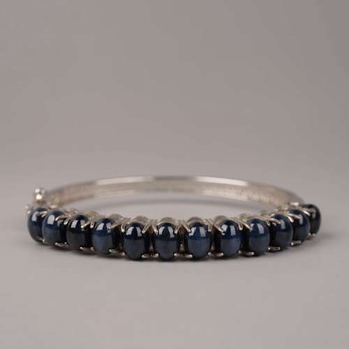 A Piece of Starlight Sapphire Bangle, Silver