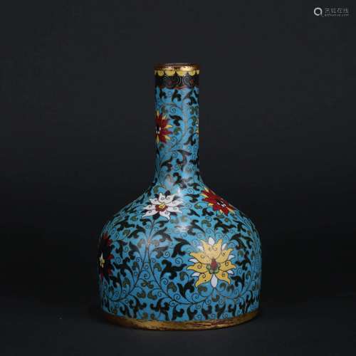 CLOISONNE ENAMEL LOTUS MALLET-FORM ZUN