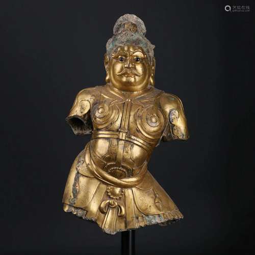 GILT BRONZE FIGURE OF ACALA