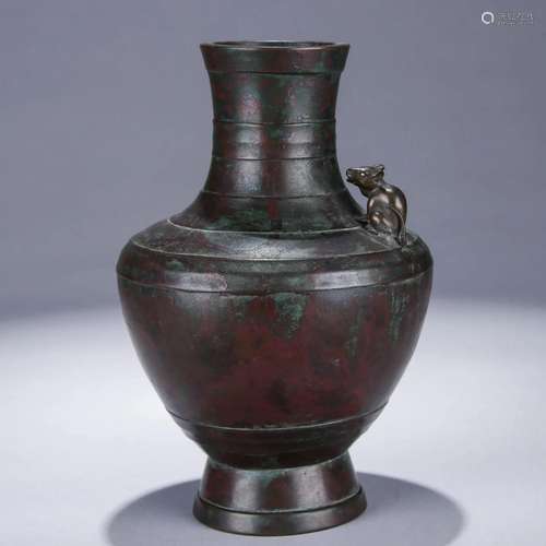 SILVER AND GOLD INLAYING BRONZE STRING VASE