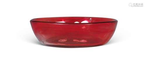 清代 清代 山楂红料浅碗