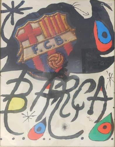 Joan MIRO (1893 - 1983). 75 Aniversario del Barca.