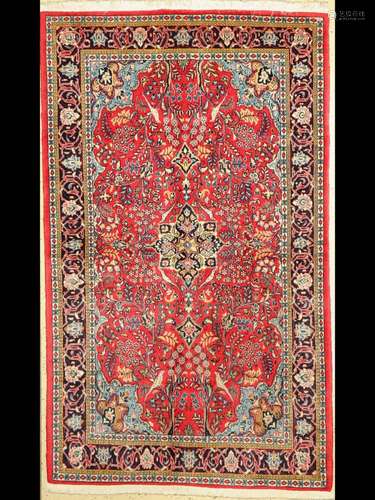 Saruk old, Persia, approx. 60 years, wool on cotton