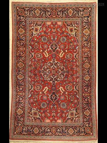 Kashan old, Persia, around 1950, wool on cotton