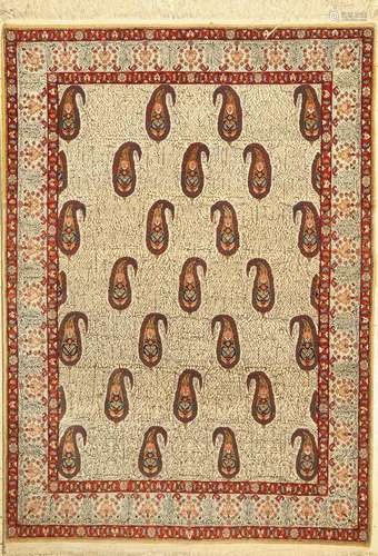 Qum fine, Persia, approx. 60 years, wool on cotton