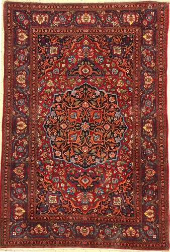 Isfahan Ahmad antique, Persia, around 1900, wool on