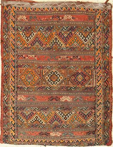 Sumakh bag, Persia, around 1930, wool on wool,approx. 105