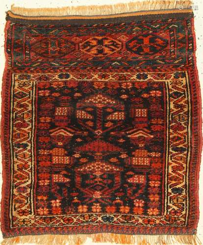 Afshar bag front, Persia, around 1920, wool onwool