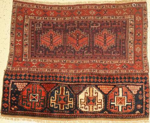 Open Afshar bag, Persia, around 1920, wool on wool