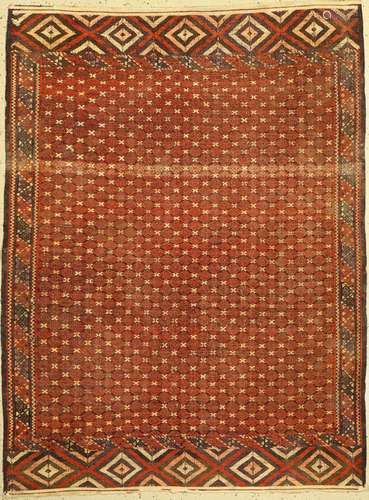 Yomud flatwoven, Turkmenistan, around 1900, wool on