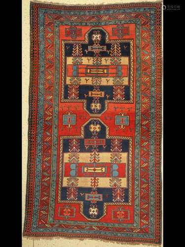 Antique Kazak, Caucasus, around 1900, wool on wool