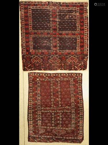 2 Antique Engsi, Turkmenistan, 19th century, wool on