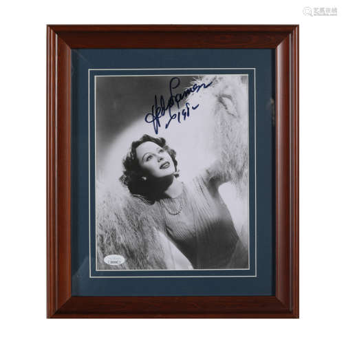 “好莱坞最美Wi-Fi之母” 海蒂·拉玛 亲笔签名肖像照片（JSA鉴定）