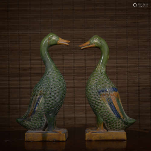 A pair of Su sancai duck