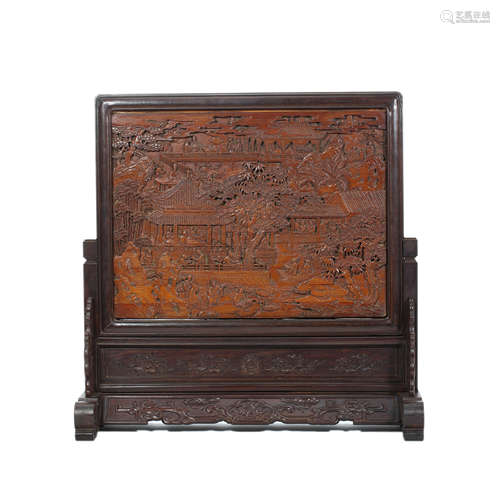 Qing Dynasty,Redwood Screen