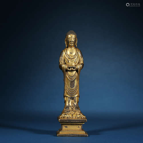 Liao Dynasty, Bronze Gilt Buddha Statue