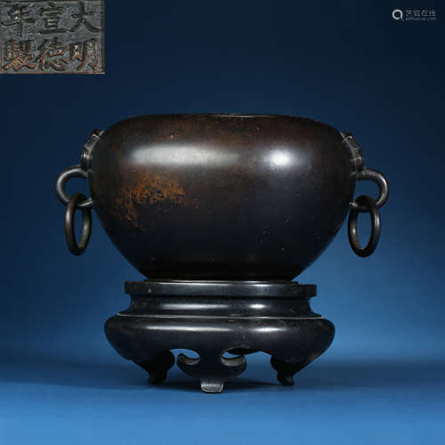 Ming Dynasty,Copper Incense Burner