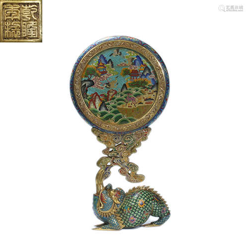 Qing Dynasty,Cloisonne Screen