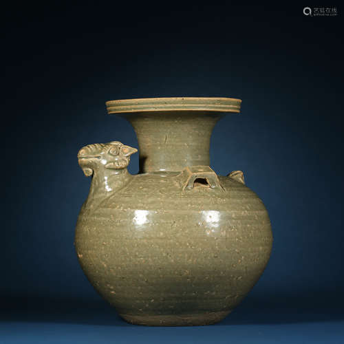 Western Jin,Celadon Sheep Head Pot