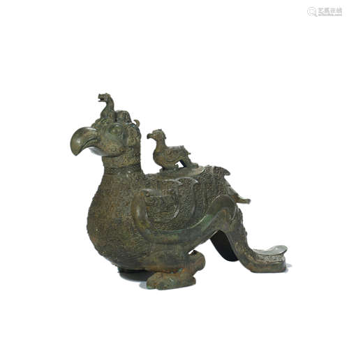 Spring and Autumn Period,Bronze Bird-Shaped Pot