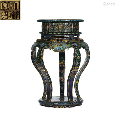 Qing Dynasty,Cloisonne Flower Stand