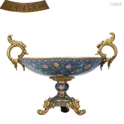 Qing Dynasty,Cloisonne Fruit Bowl