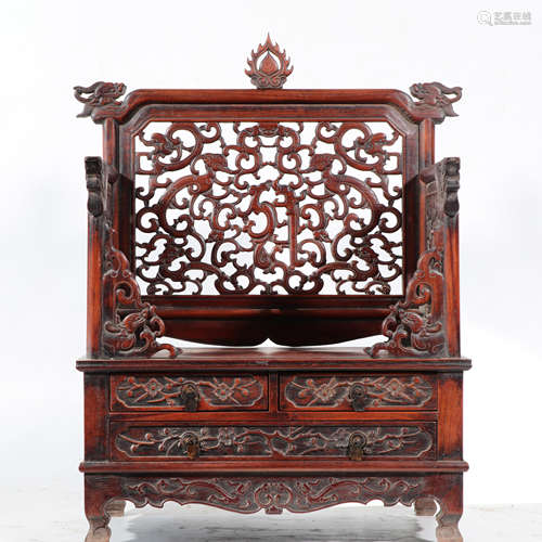 Qing Dynasty,Yellow Pear Dressing Table