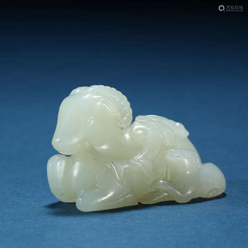 Qing Dynasty,Hetian Jade Sheep