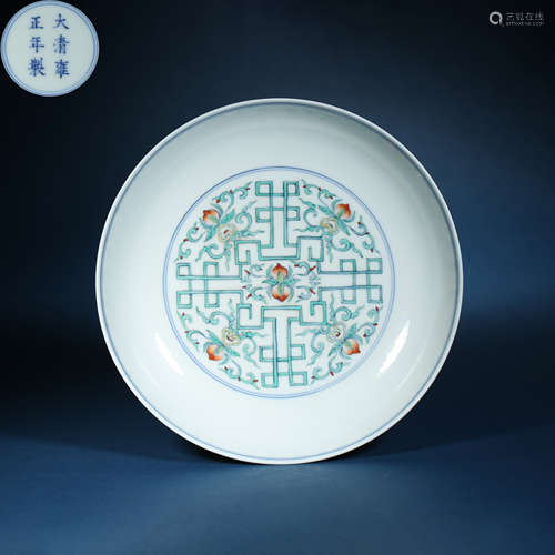 Qing Dynasty,Doucai Plate