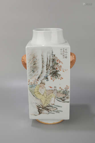 A Drawing Character Story Porcelain Vase