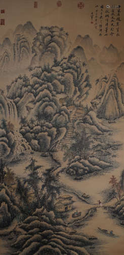 A Chinese Landscape Painting, Dong Qichang Mark