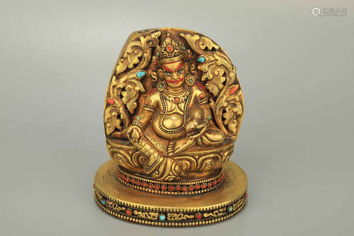 A Gilt Bronze Buddha Figure Statue