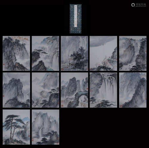A Chinese Landscape Painting Album, Fu Baoshi Mark