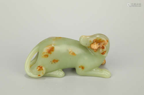 A Jade Dog Figure Ornament