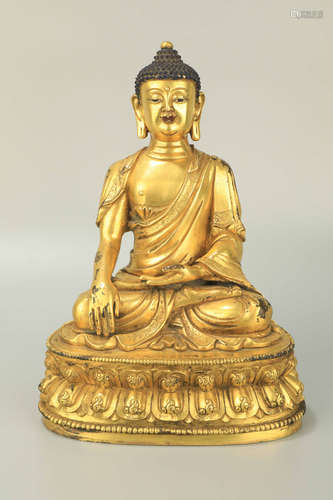 A Gilt Bronze Figure Statue