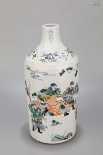 A Doucai Character Story Porcelain Vase