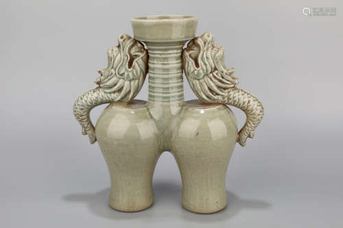 A Longquan Dragon Porcelain Vase