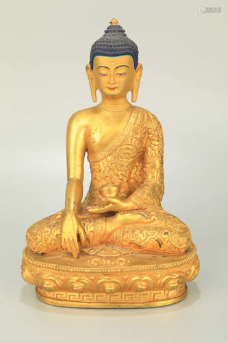 A Bronze Gilt Bodhi Tathagata Buddha Statue