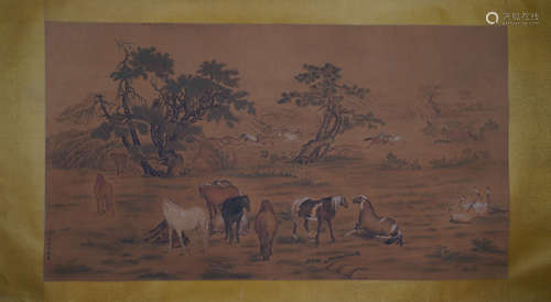 A Chinese Landscape Painting, Lang Shining Mark