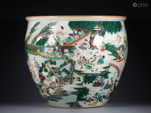 A Wucai Lotus Pattern Porcelain Jar